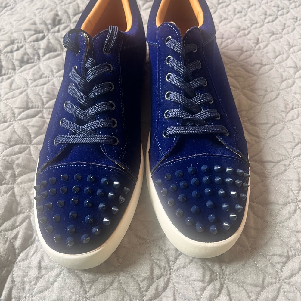 Men's Blue Studded Sneakers